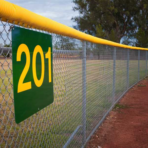 althletic field fencing installed at columbus oh baseball diamond