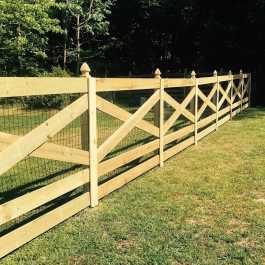 crossbuck post and rail fence installation in columbus ohio