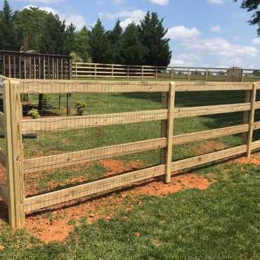 wood post and rail fence installed in columbus ohio