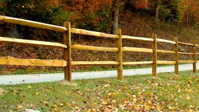 split rail fence made of pressure treated southern yellow pine in columbus ohio