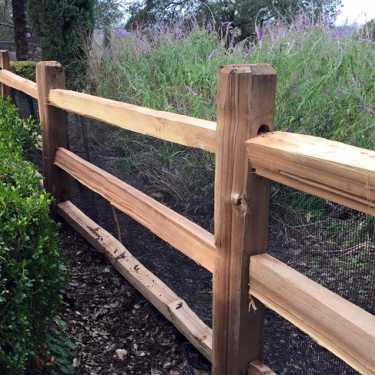 three rail cedar split rail fence installed in columbus ohio