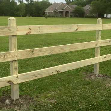 three rail post and rail fence 