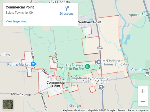 map of Commercial Point, ohio