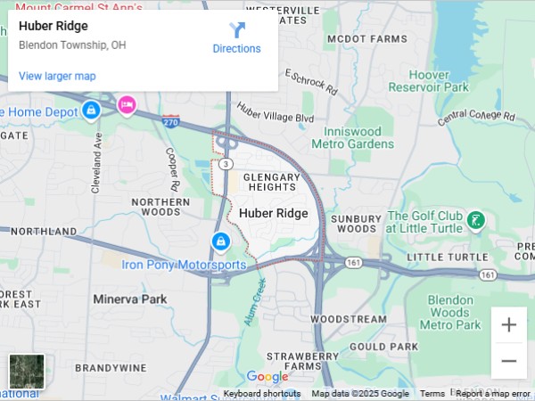 map of Huber Ridge, ohio