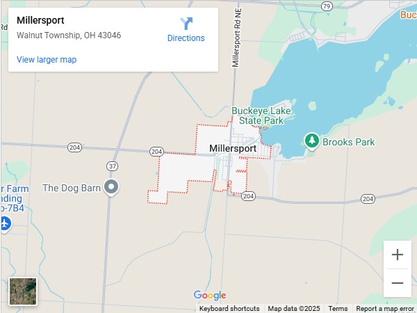 map of Millersport, ohio