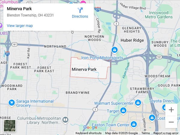 map of Minerva Park, ohio