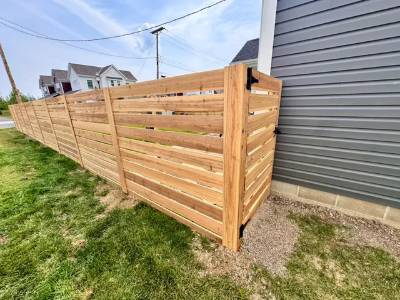horizontal wood fence central ohio fence horizontal wood fence installed near Whitehall OH